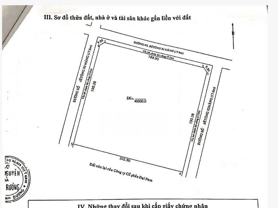 Land for sale in Song Than 3 IP