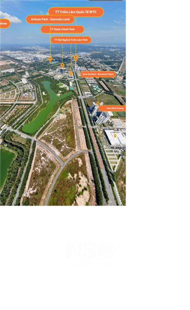 Commercial land for sale in Binh Duong New City, Thu Dau Mot